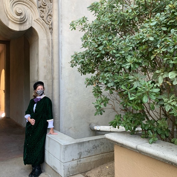 Vintage Green Quilted Velvet Jacket - Picture 15 of 16